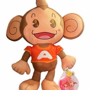 BNWT Aiai Super Monkey Ball 12” Plush Stuffed Animal